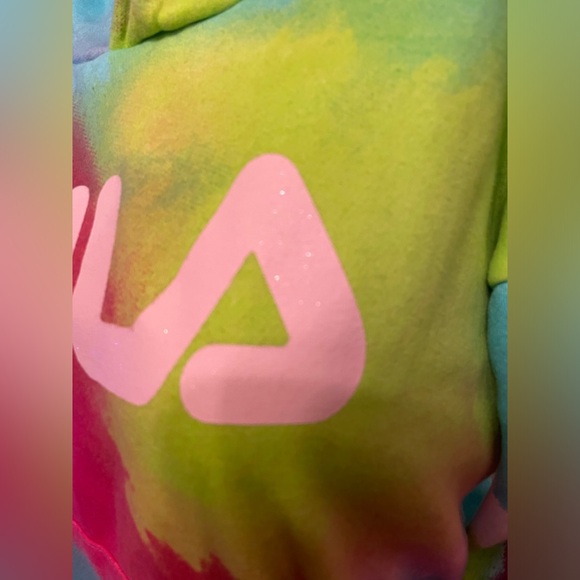 NWOT - FILA tie dye hoodie with glitter emblem - Picture 2 of 5